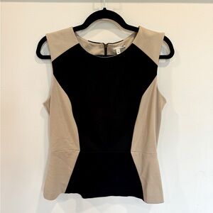 Peplum color block top